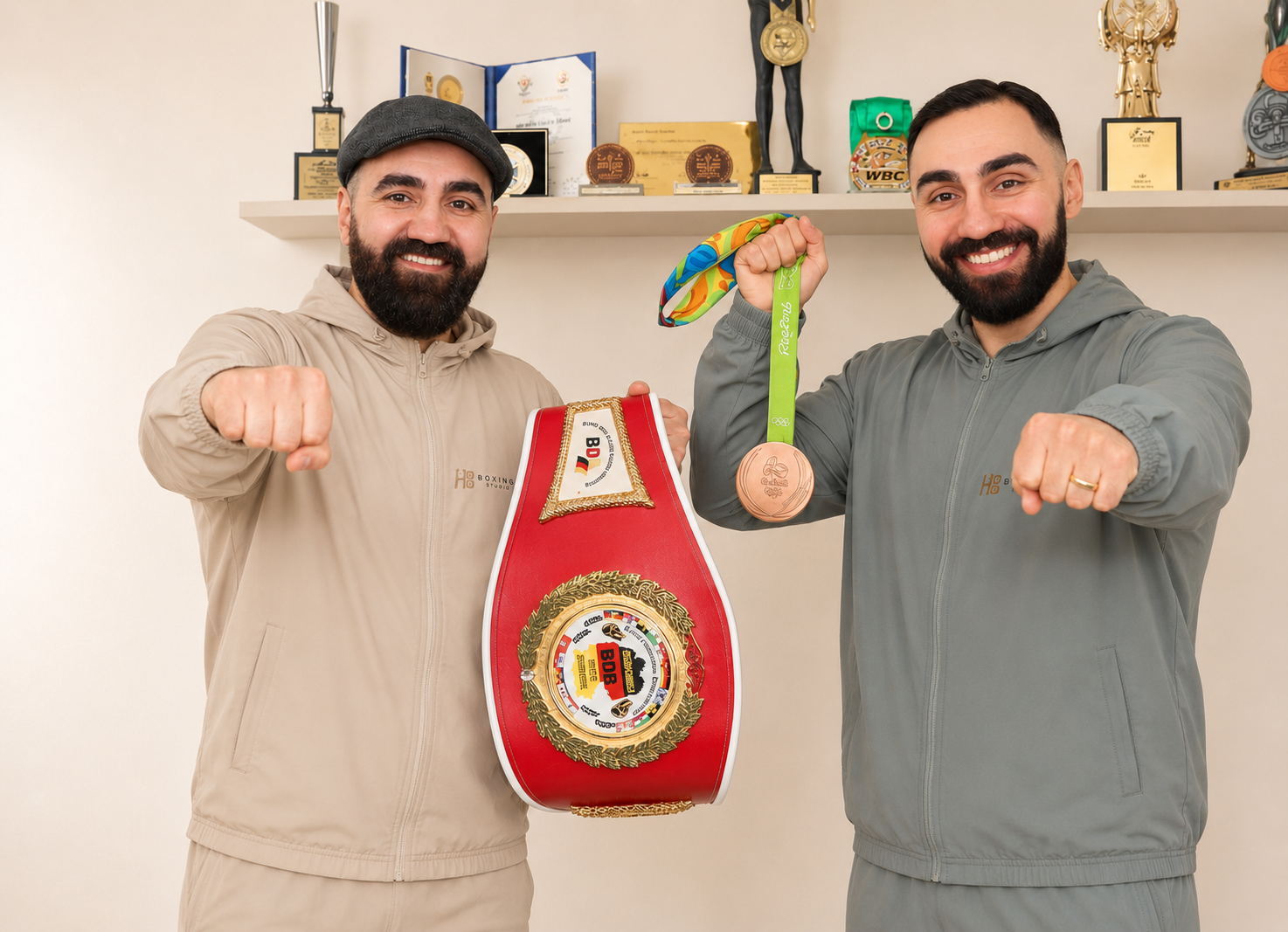 Robert und Artem Harutyunyan im HB-Boxing Studio.
